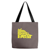 going downhill fast cycling Tote Bags