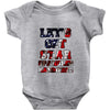 star spangled hammered Baby Onesie