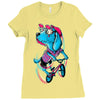 dog biker Ladies Fitted T-Shirt