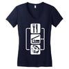 v2 eat sleep fish Women's V-Neck T-Shirt