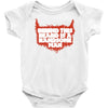 behind beard is a handsome man Baby Onesie
