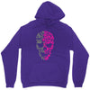 two coloured patterned skull   mens funny Unisex Hoodie