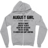 August Girl Hated By Many Zipper Hoodie
