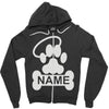 personalized paw halo Zipper Hoodie