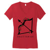 sagittarius rose Women's V-Neck T-Shirt
