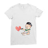 Cute Painter Ladies Fitted T-Shirt