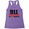 911 dispatcher heroes black logo Racerback Tank