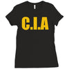 cia  funny  fashion fbi feds joke fancy dress Ladies Fitted T-Shirt