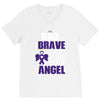 my dad was so brave god made him an angel V-Neck Tee