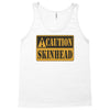 caution skinhead, ideal birthday gift or present Tank Top