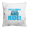 Eat Sleep Ride Throw Pillow