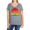 Samurai Sunset Ladies Curvy T-Shirt