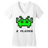 arcade player 2 Women's V-Neck T-Shirt