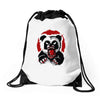 angry panda Drawstring Bags