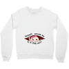 hello excuse me is it july yet asian girl black print Crewneck Sweatshirt