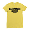 Backpacker Explore The World Ladies Fitted T-Shirt