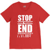 stop snow pression end winter funny V-Neck Tee
