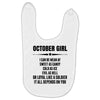 Super October Girl Baby Bibs