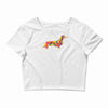 dachshund flower 2 Crop Top