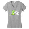 sad t rex Women's V-Neck T-Shirt