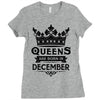 Queens Are Born In December Ladies Fitted T-Shirt