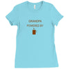 Grandpa Powered by coffee Ladies Fitted T-Shirt