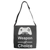 weapon of choice, gaming Adjustable Strap Totes