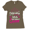 Celebrating With The 50th Birthday Queen Ladies Fitted T-Shirt