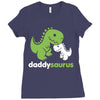 daddysaurus dinosaur dino Ladies Fitted T-Shirt