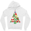 christmas tree made of bells stocking santa Zipper Hoodie