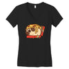pizza pug Women's V-Neck T-Shirt