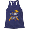 i'm not a widow i'm a wife to a husband with wings Racerback Tank