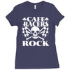 biker t shirt cafe racers ton up boys rockers greasers rock Ladies Fitted T-Shirt