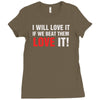 i will love it if we beat them Ladies Fitted T-Shirt