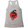 sun dragon with pearl   black red white Racerback Tank