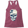 the great wave off skull Racerback Tank