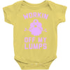 vintage dg506 workin off my lumps best trending Baby Bodysuit