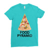 pizza lover's food pyramid Ladies Fitted T-Shirt