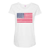t-rex vintage american flag Maternity Scoop Neck T-shirt
