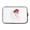 breast cancer girl power Laptop sleeve
