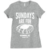 sundays are for football foot ball Ladies Fitted T-Shirt