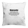 motorcyclist Throw Pillow