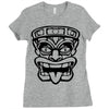 tiki mask hawaiian Ladies Fitted T-Shirt