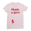 Muggle On Board Red Ladies Fitted T-Shirt