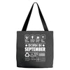 Born In September Tote Bags