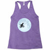 Biker Dinosaur - Dinosaur Riding A Bike To The Moon Racerback Tank