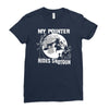 my pointer rides shotgun Ladies Fitted T-Shirt