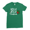 holly jolly christmas Ladies Fitted T-Shirt