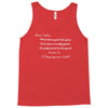 dear santa i'll buy my own stuff Tank Top