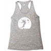skiier moon moonlight silhouett Racerback Tank